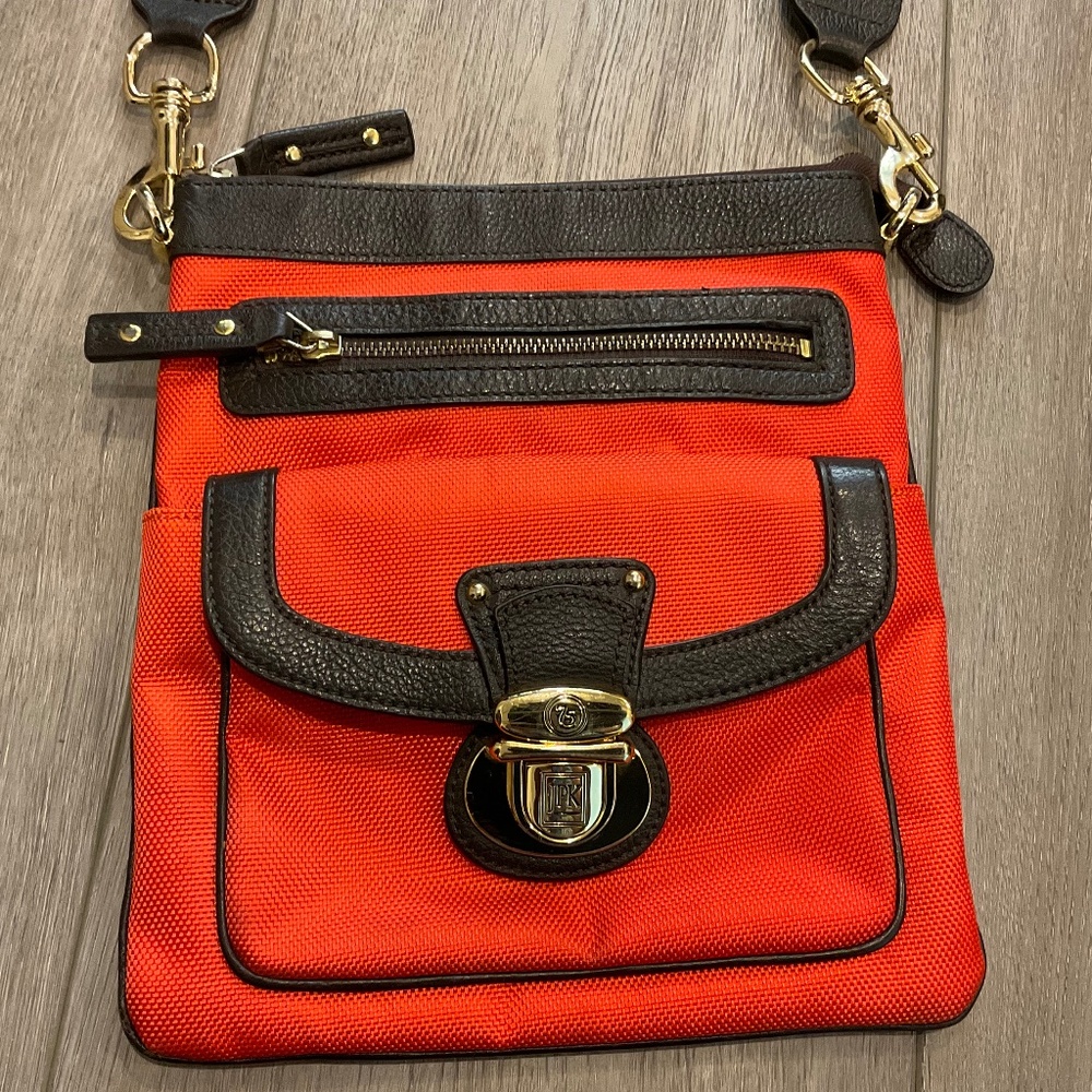 JPK Paris 75 Ballistic Nylon Adjustable Crossbody Bag  Tomato Red
